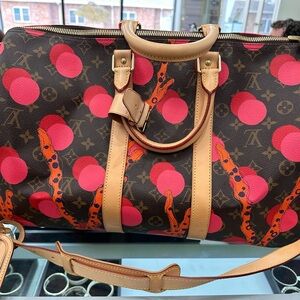 Louis Vuitton 45 Keepall Bandouliere Bag Limited Edition Monogram Ramages